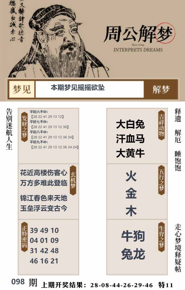 098期周公解梦贴[图]